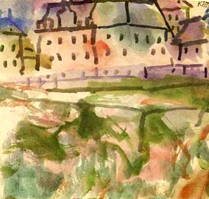 Paul Klee - houses near a gravelpit