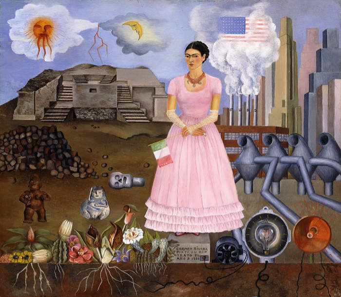Frida Kahlo - Self Portrait on the Border