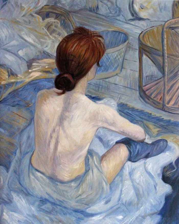 Toulouse Lautrec - painting of Woman at her Toilet