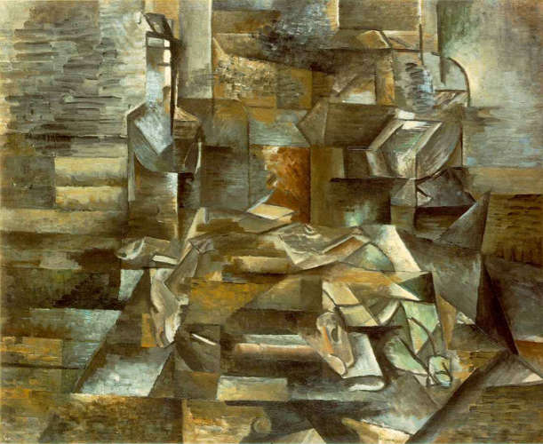 Bottle and Fishes - Georges Braque 1910