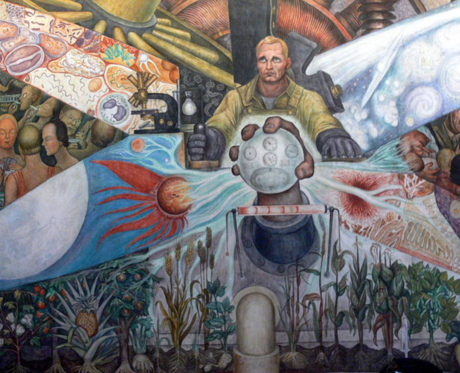 Mexican artist Diego Rivera mural