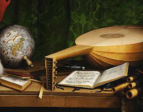 The Ambassadors - Hans Holbein the Younger (detail of Lute)