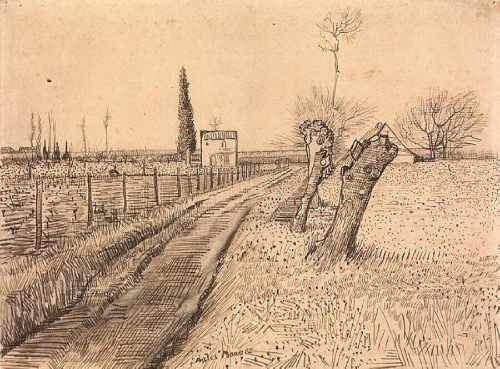 Landscape with Path and Pollard Willows - Vincent van Gogh