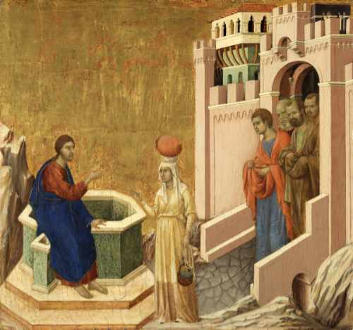 Christ and the Samaritan Woman - Duccio di Buoninsegna
