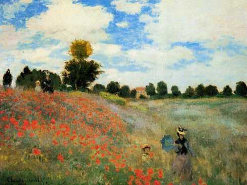 The Poppy Field near Argenteuil - Claude Monet