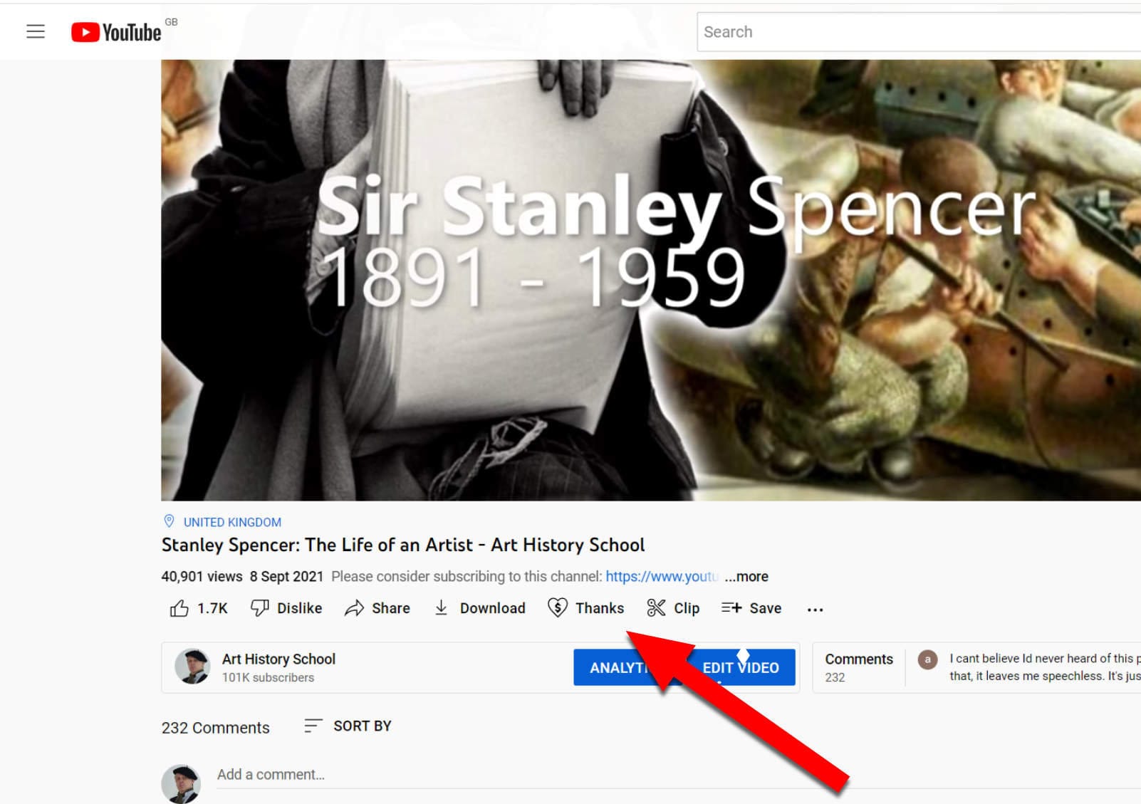 How to use the Thanks button on Youtube How to use the Thanks button on Youtube