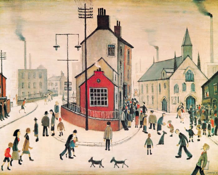 L S Lowry - A Street in Clitheroe 1957